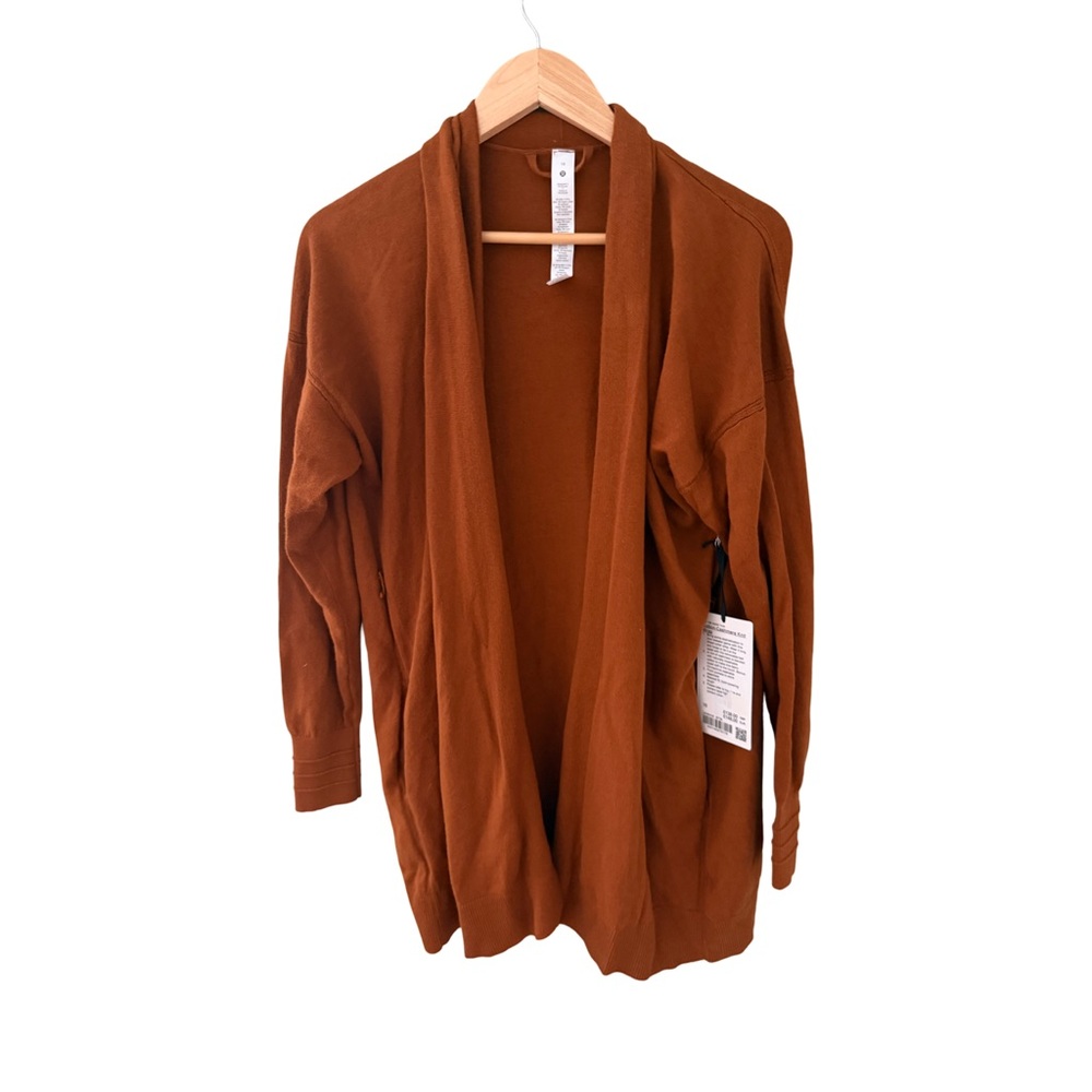 Lululemon Cotton Cashmere Knit Wrap Cardigan Sweater NWT Size 10 - Picture 3 of 7